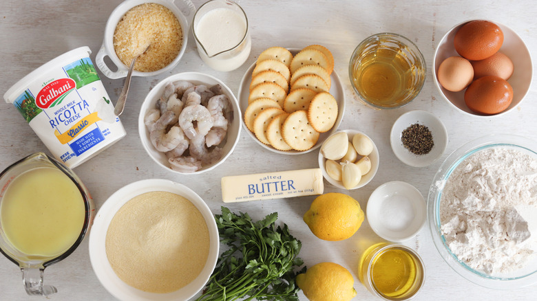 ingredients for shrimp scampi ravioli