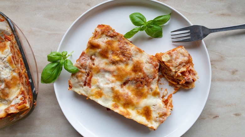 Lentil-filled lasagna