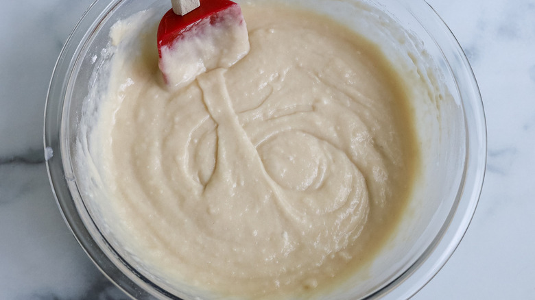 batter in clear bowl