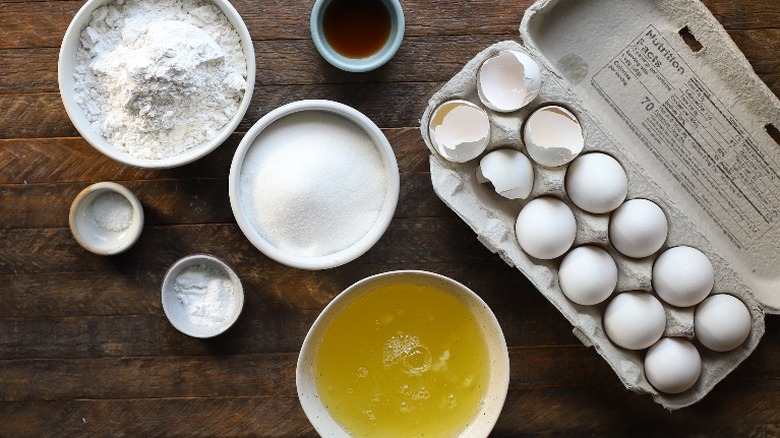 Ingredients for angel food cake