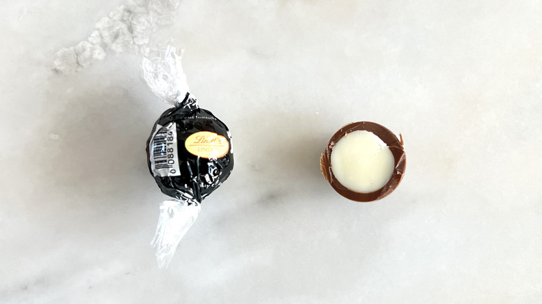 Milk and White Snowman Lindt Truffle