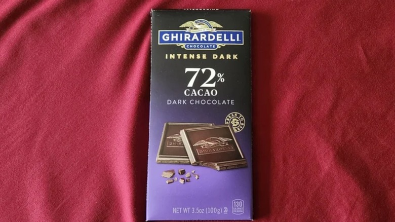 Ghirardelli 72% cacao dark chocolate bar