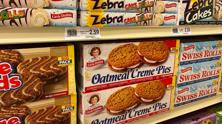 various Little Debbie snacks on store shelves