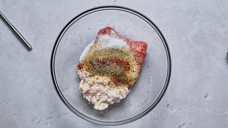 gyro ingredients in a bowl