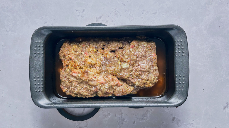 baked gyro meat in pan