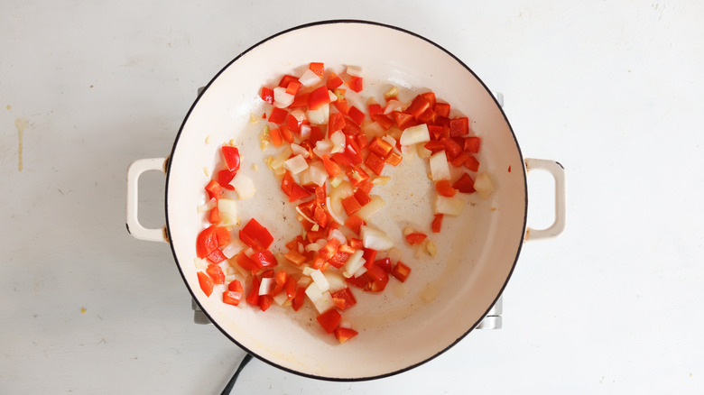 sauteed vegetables in a pan