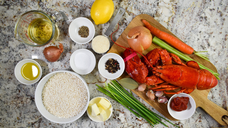 ingredients for lobster risotto