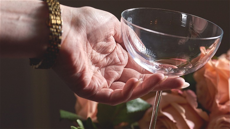 rinsing glass with rose water