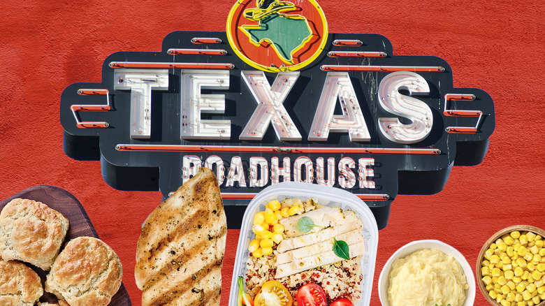 Texas Roadhouse dishes in containers