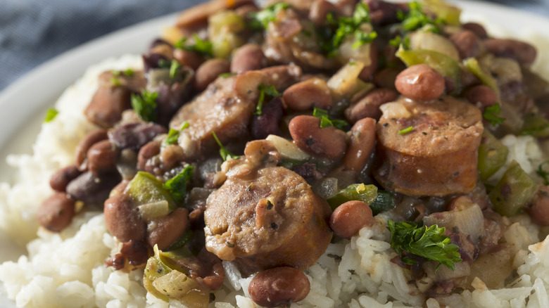 red beans and rice with sausage