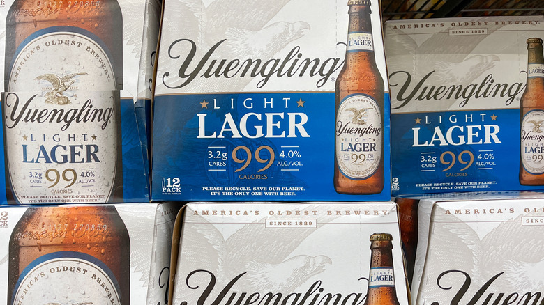 cases of yuengling light lager beer