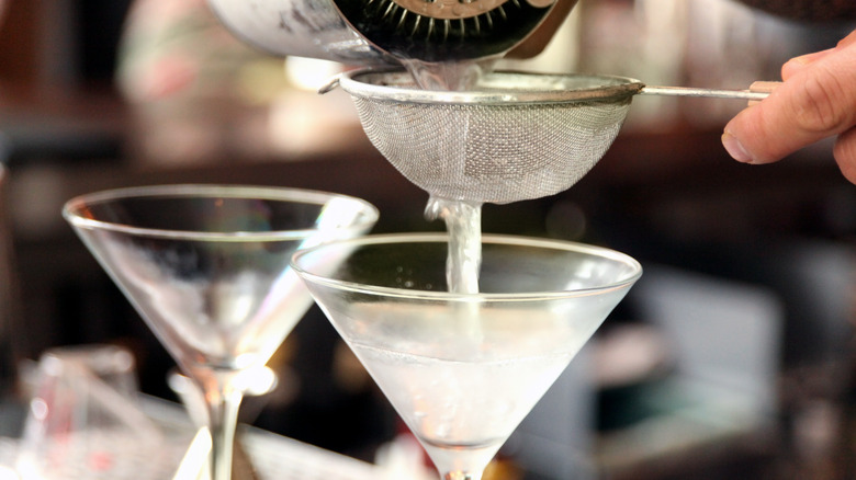 bartender pouring martini