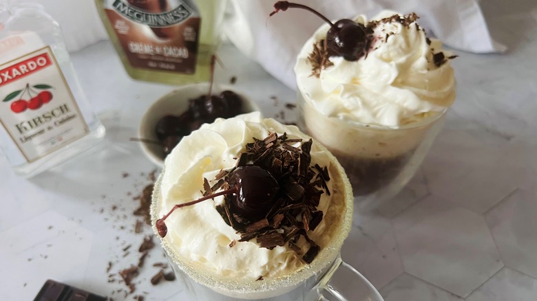 coffee with whipped cream topping