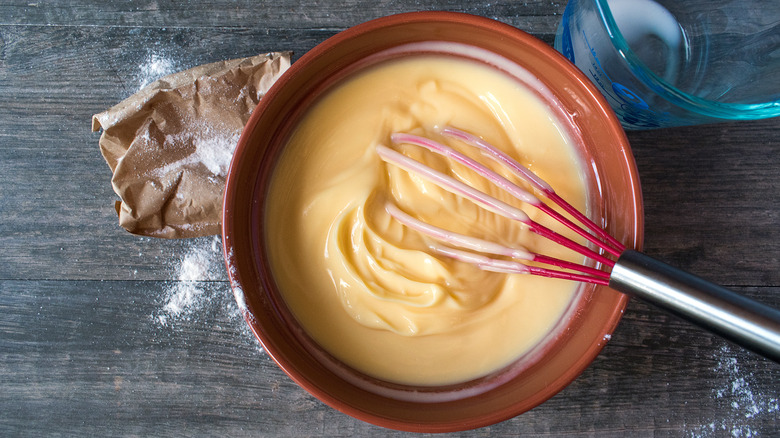 instant pudding in a bowl