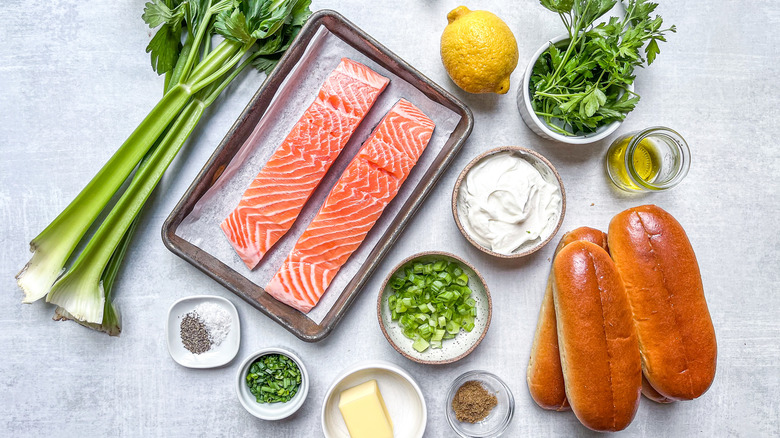 salmon salad roll ingredients