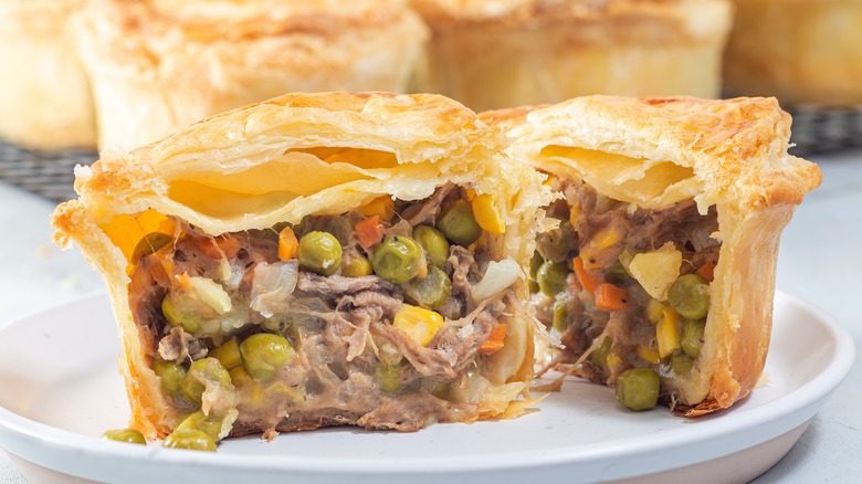 Fully encased beef pot pie 