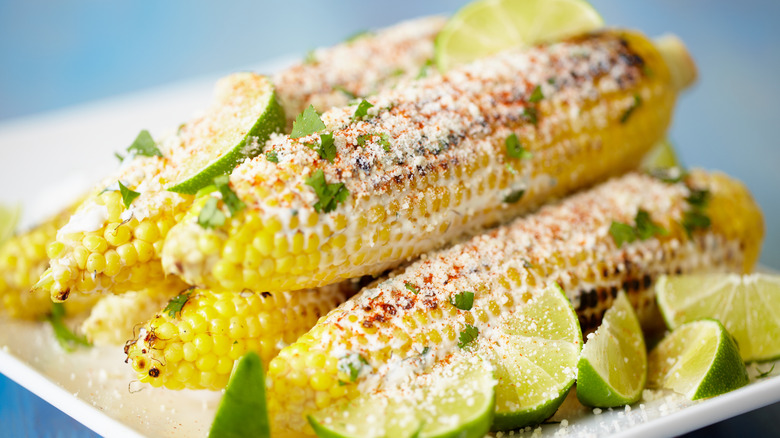 Mexican style grilled corn