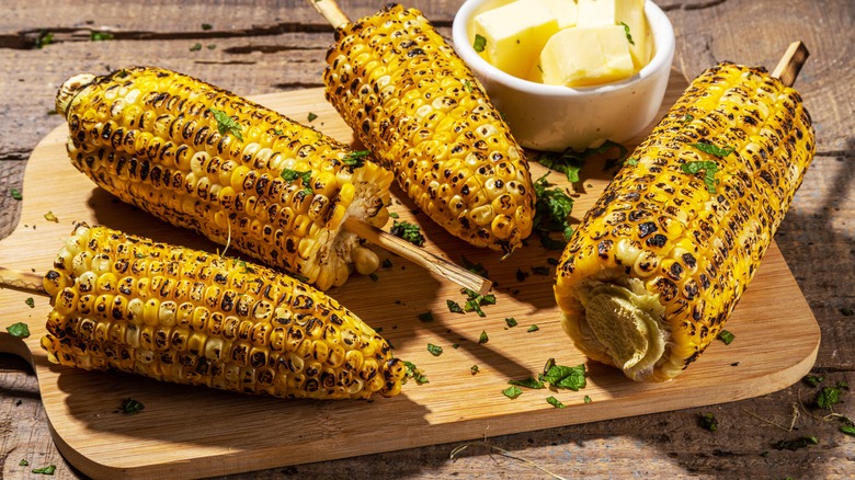 Corn on the cob with butter