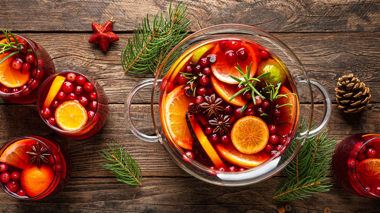 Punch bowl and glasses