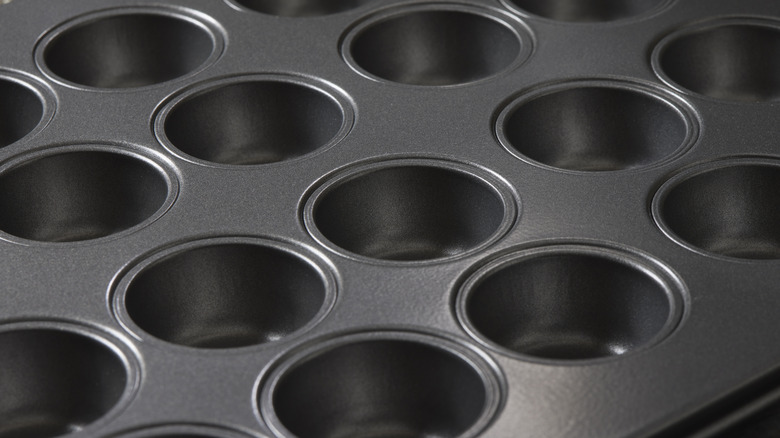 Close up of muffin tin