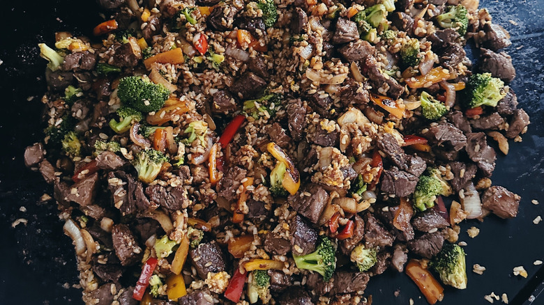 Hibachi steak fried rice