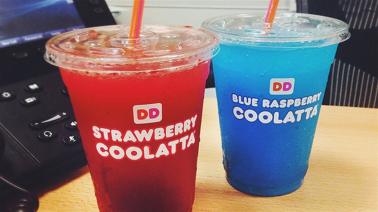 Dunkin' strawberry and raspberry Coolattas