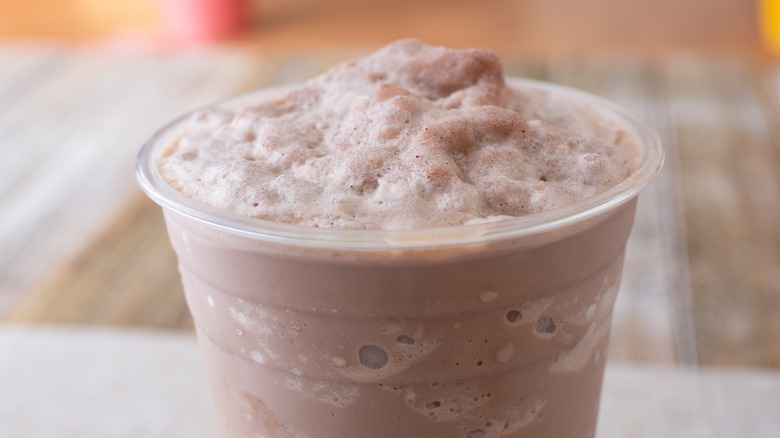 Mocha slushy drink