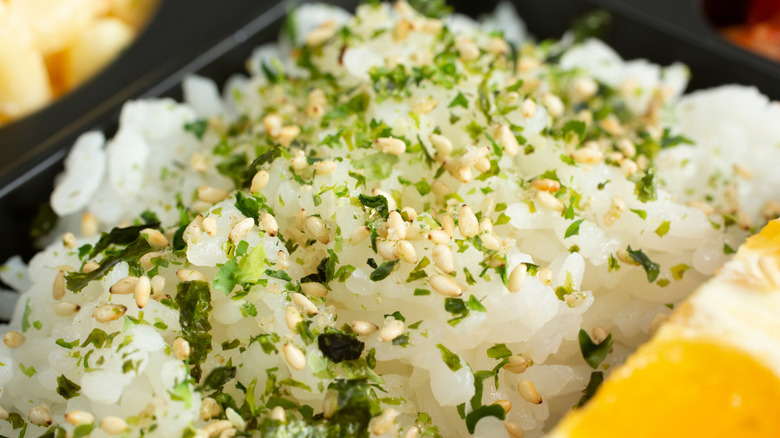 Furikake over white rice