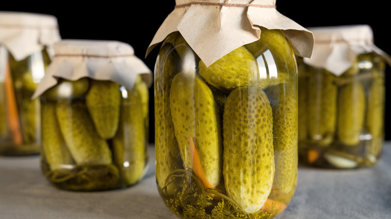 jars of pickles