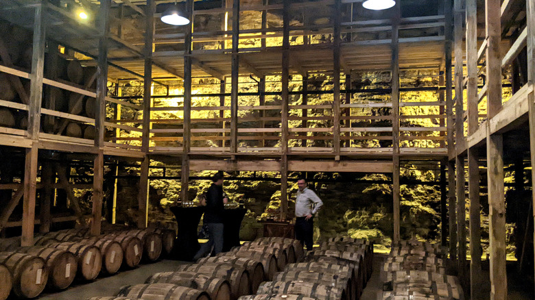 Maker's Mark limestone cellar