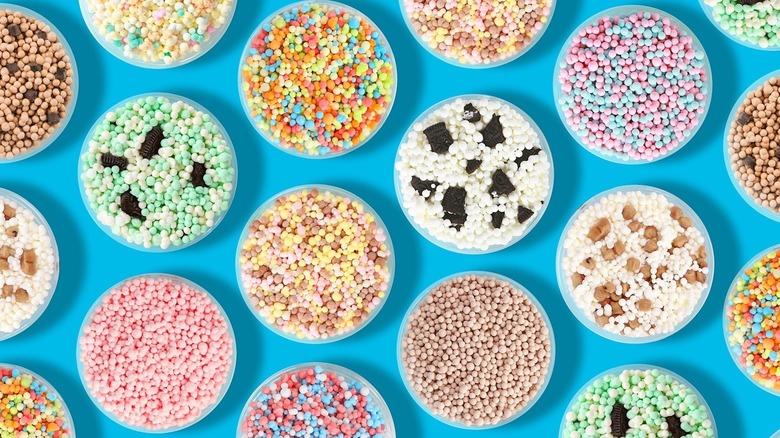 Several bowls of Dippin' Dots