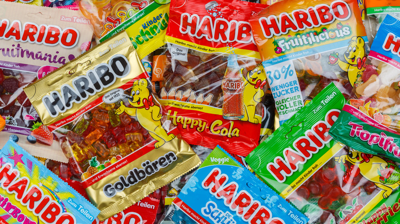 Variety of Haribo gummies