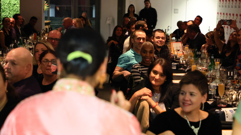 Maneet Chauhan in front of audience