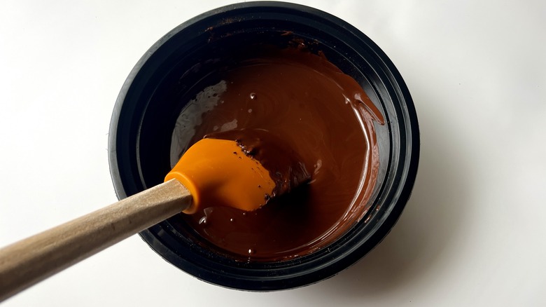 melted chocolate in bowl