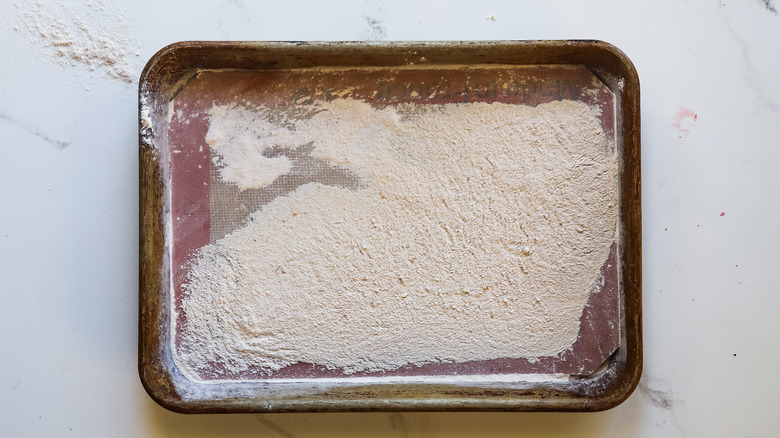 Baking sheet with maple sugar