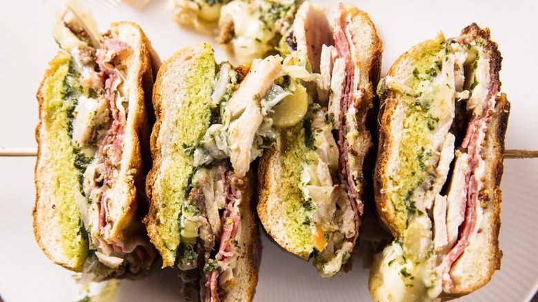 Italian Cubano porchetta sandwich