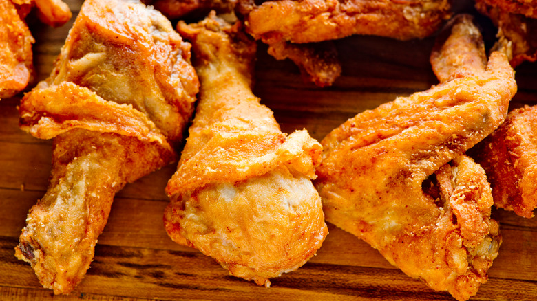 fried chicken on table