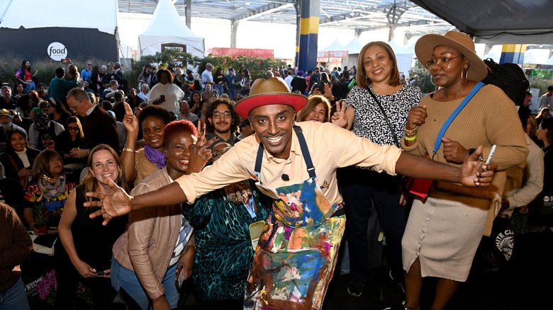 Marcus Samuelsson smiling at an event