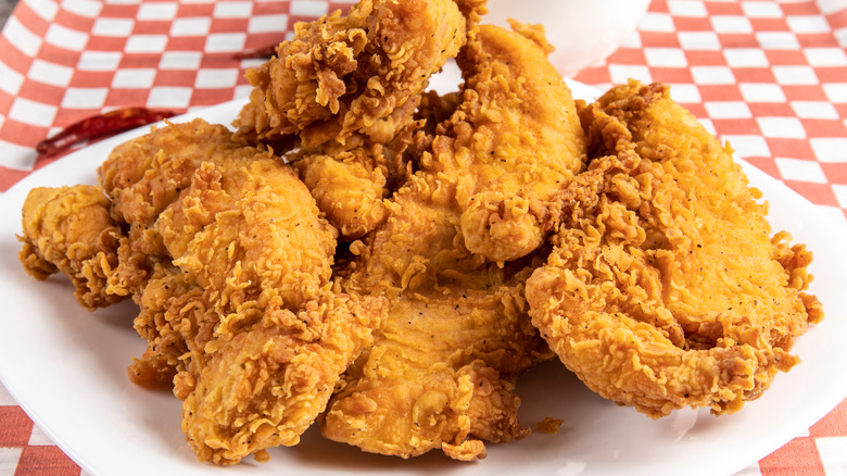 Fried chicken on a plate