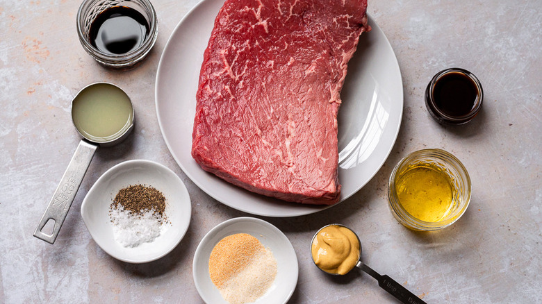 london broil and marinade ingredients