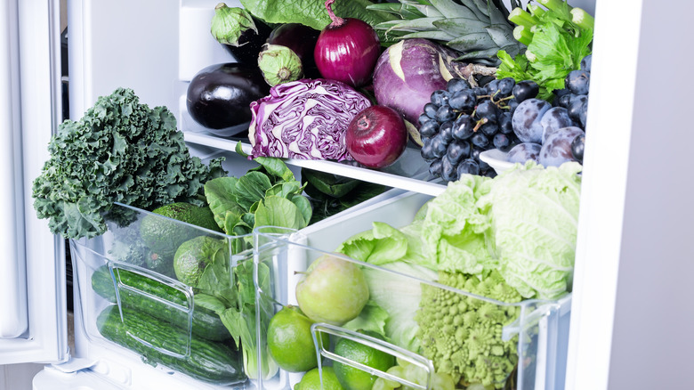 vegetables in the refrigerator