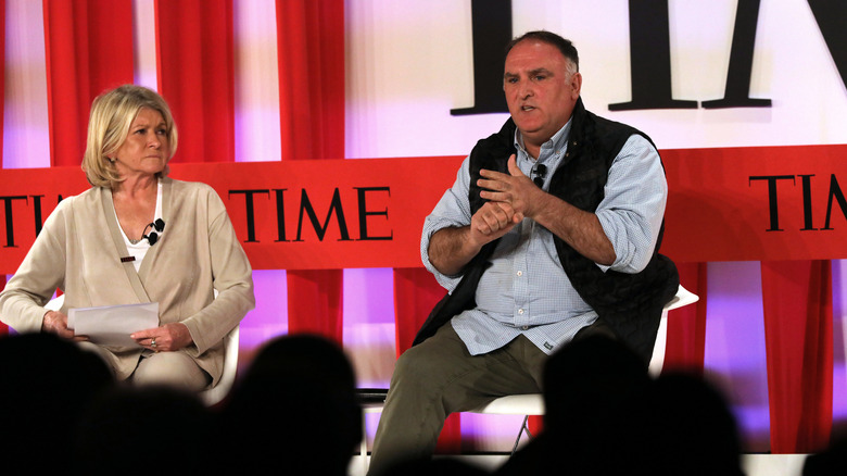 Martha Stewart and Jose Andres speaking at TIME 100 summit