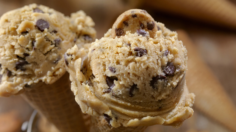 Scoops of cookie dough