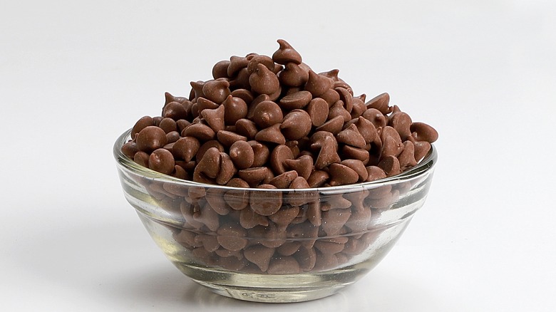 Bowl of chocolate chips