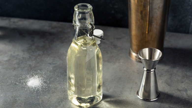 Simple syrup in a bottle