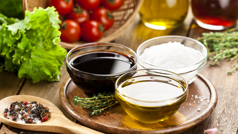 Ingredients for a vinaigrette