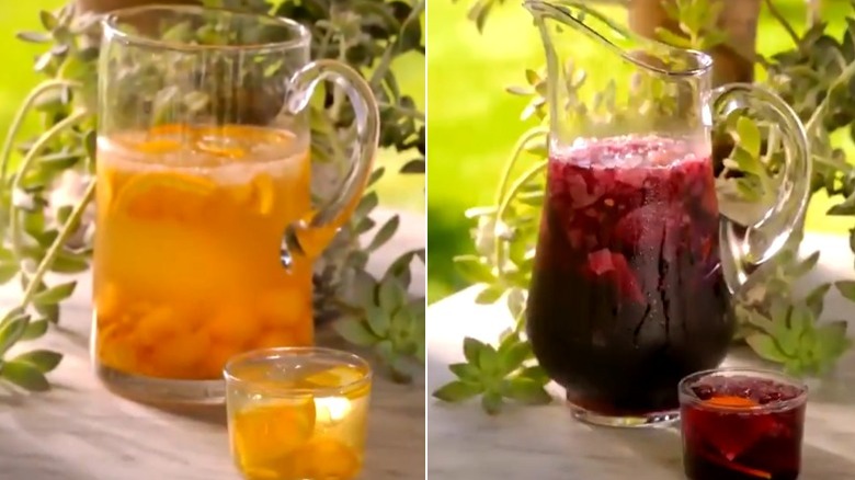 Martha Stewart's red and white sangrias