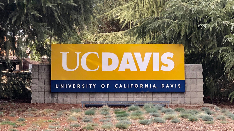 UC Davis entry sign