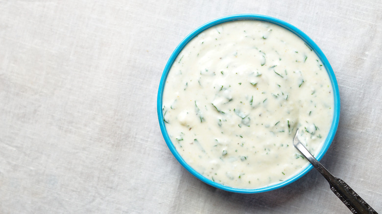 Bowl of ranch dressing