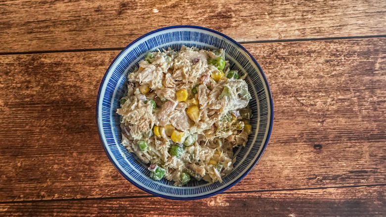 tuna salad in a bowl